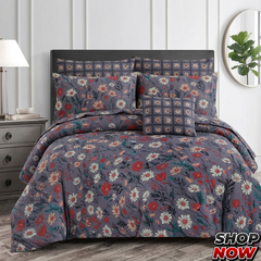 7 Pcs Comforter Set King Size Design KCC 00341