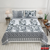 Cotton Satin King Size Bed Sheet STN 011