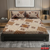 Cotton Satin King Size Bed Sheet STN 019