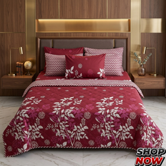 7 Pcs Comforter Set King Size Design KCC 00375