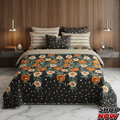 7 Pcs Comforter Set King Size Design KCC 00372