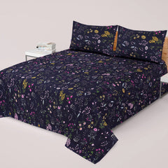 3PCS KING COTTON BED SHEET B-809