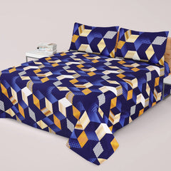 3PCS KING COTTON BED SHEET B-818