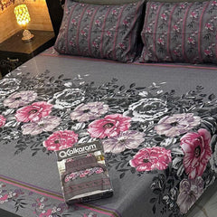 3PCS KING COTTON BED SHEET B-8581