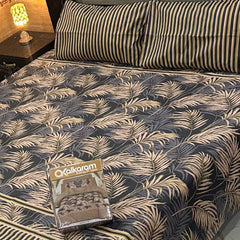 3PCS KING COTTON BED SHEET B-835