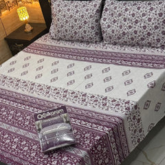 3PCS KING COTTON BED SHEET B-839