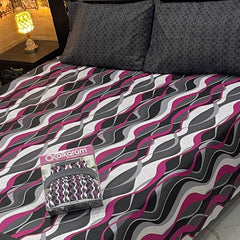3PCS KING COTTON BED SHEET B-842