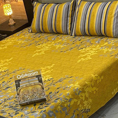 3PCS KING COTTON BED SHEET B-846