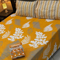 3PCS KING COTTON BED SHEET B-852