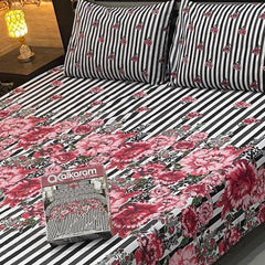 3PCS KING COTTON BED SHEET B-853