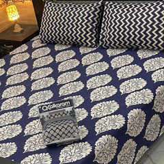 3PCS KING COTTON BED SHEET B-854