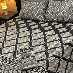 3PCS KING COTTON BED SHEET B-857