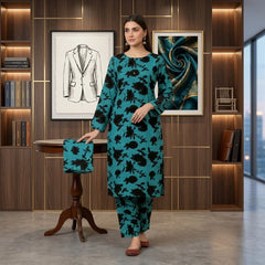 2 Piece LawnDigital  Print Suit Design LS196 – Elegant Ladies Summer Wear | Soft & Breathable Fabric