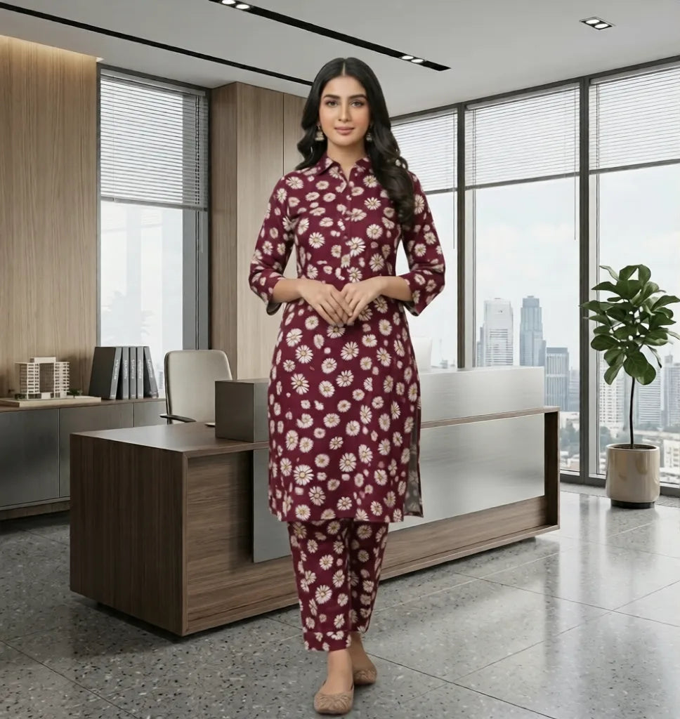 2 Piece  Lawn Digital Suit Design LS187
