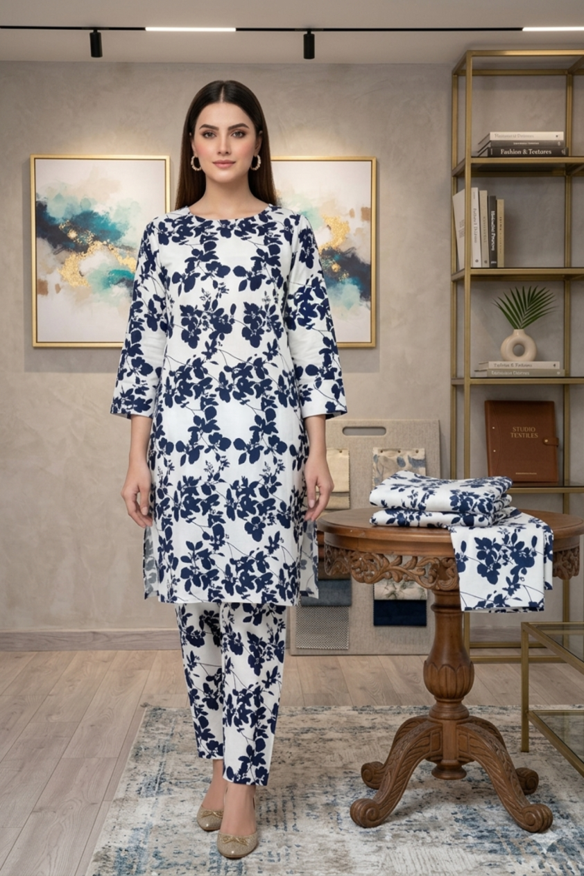 🌿 2 Piece Lawn Digital Print Suit Design LS639