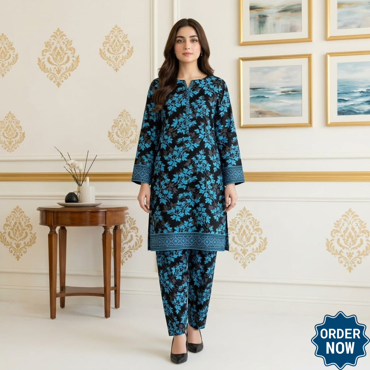 🌿 2 Piece Lawn Digital Print Suit Design LS657