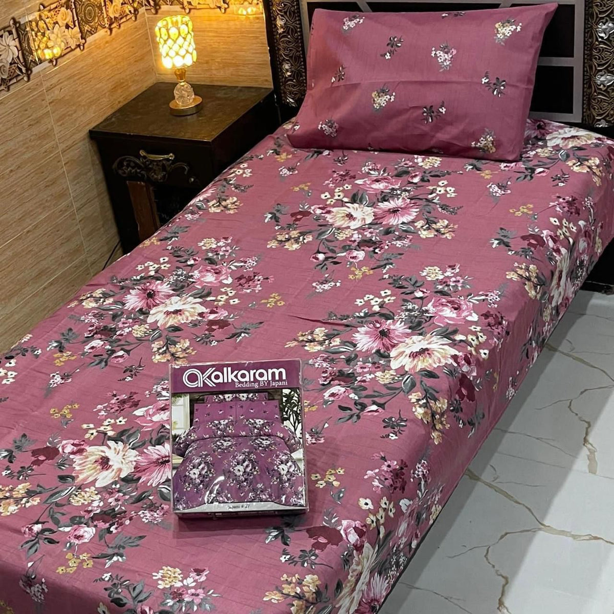 4 Pcs Single Pair Bedsheets (2x single bed sheets) 8879