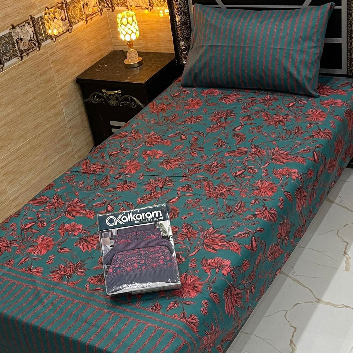 4 Pcs Single Pair Bedsheets (2x single bed sheets) 8861