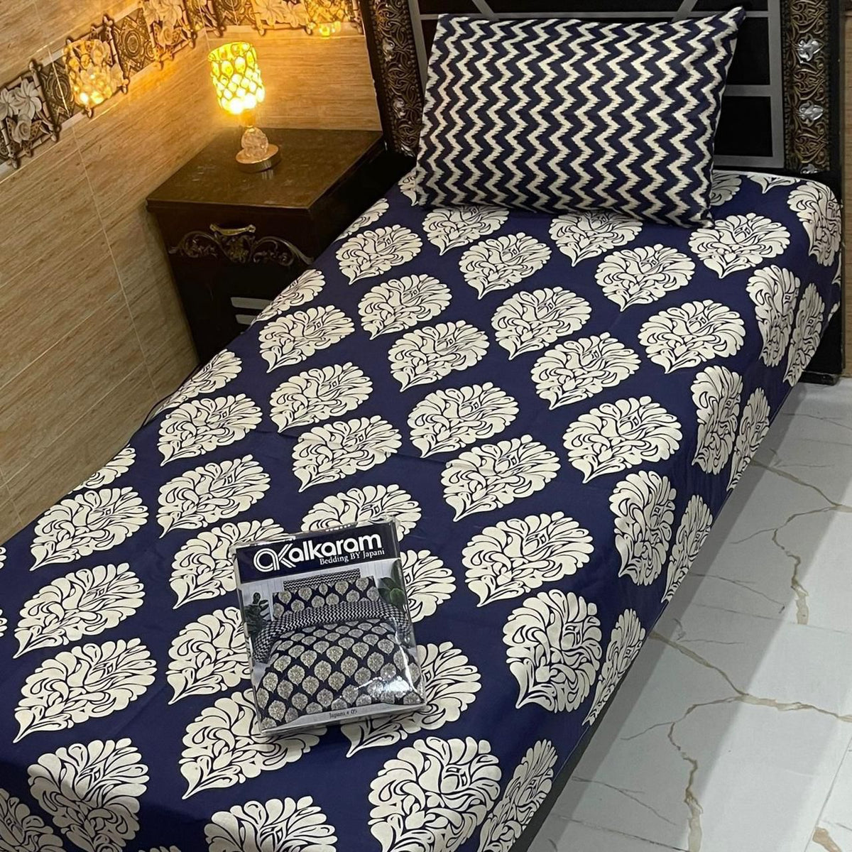 4 Pcs Single Pair Bedsheets (2x single bed sheets) 8857