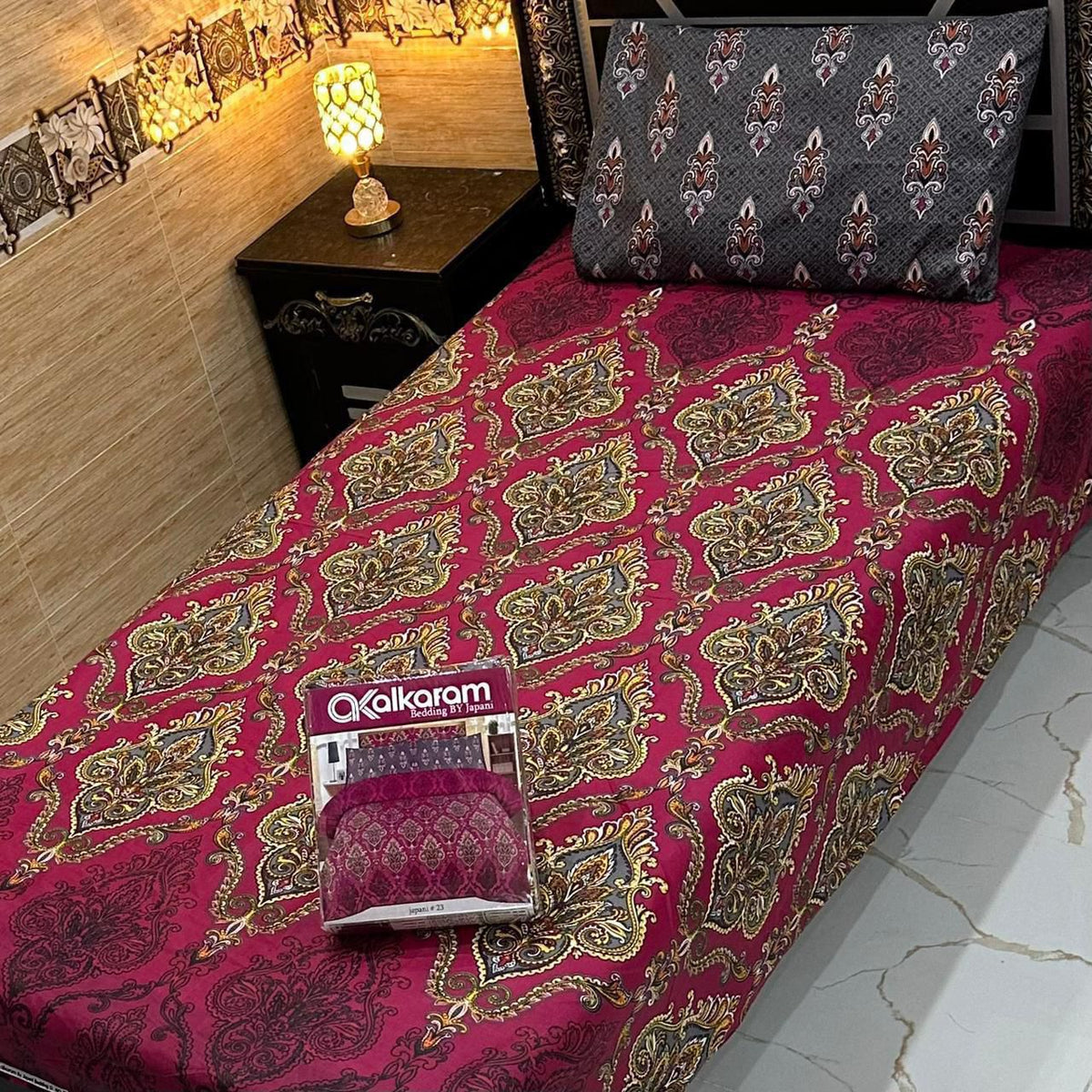 4 Pcs Single Pair Bedsheets (2x single bed sheets) 8853