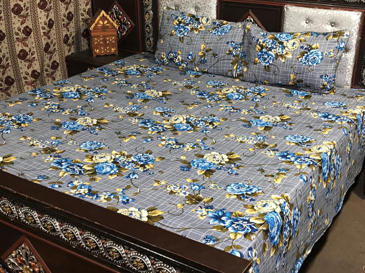 3PCS KING COTTON BED SHEET  B-822