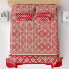 3PCS KING COTTON BED SHEET  B-824