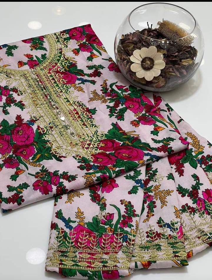 Embroidery Shirt sleeves and Trouser  5226
