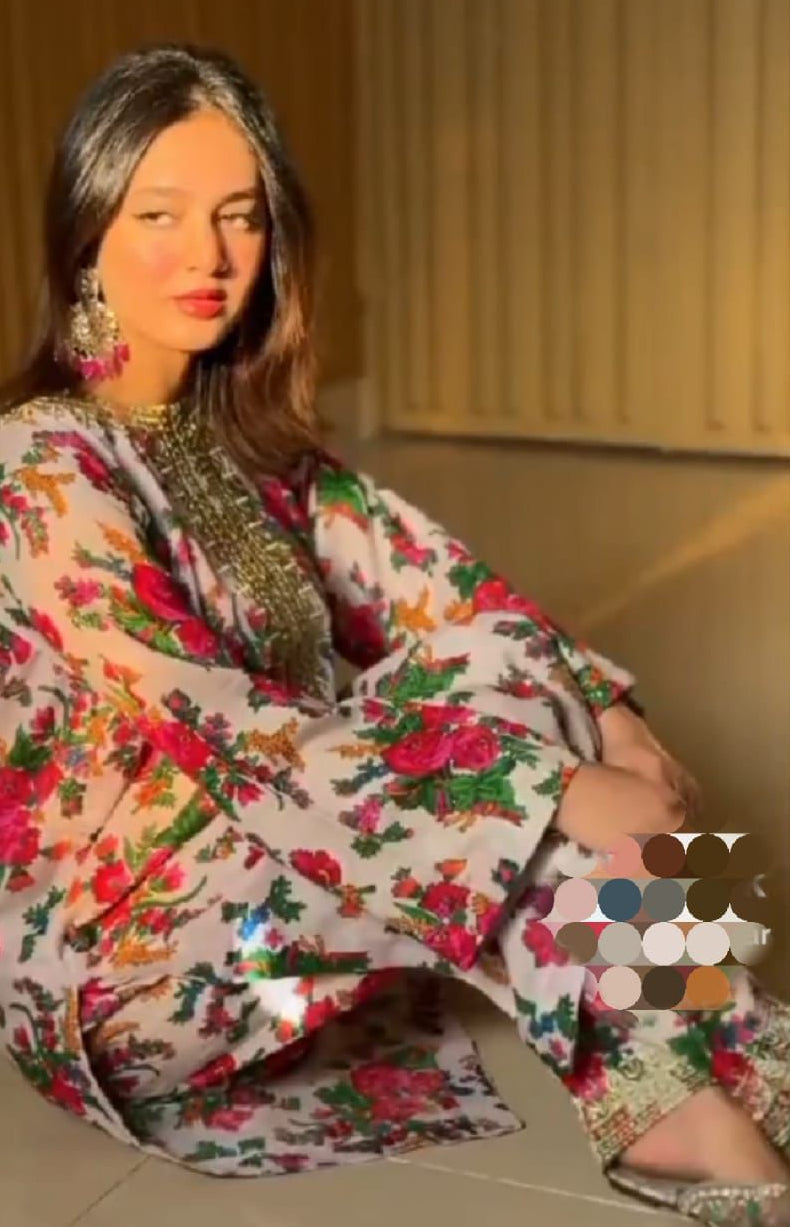 Embroidery Shirt sleeves and Trouser  5226