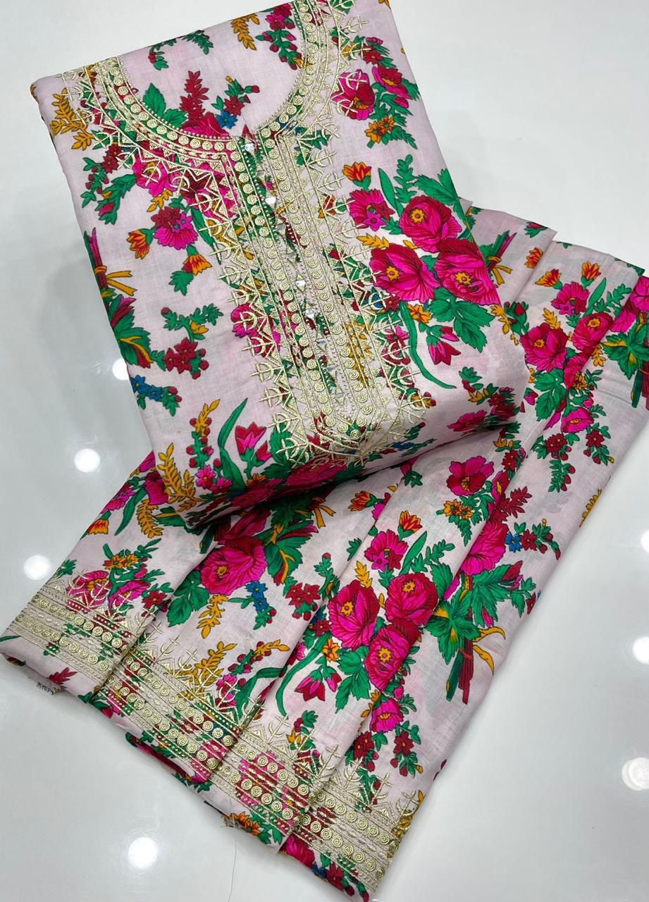 Embroidery Shirt sleeves and Trouser  5226