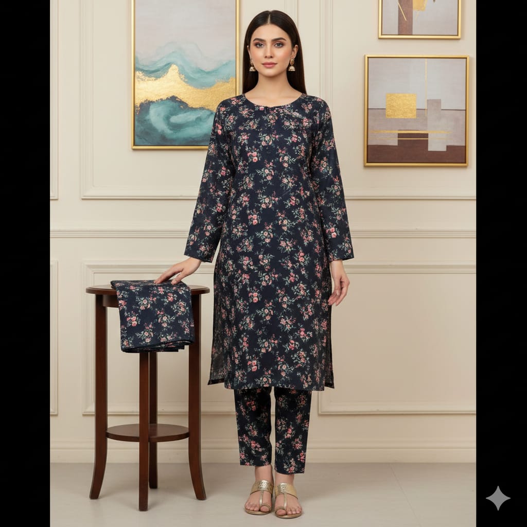 🌿 2 Piece Lawn Digital Print Suit Design LS646