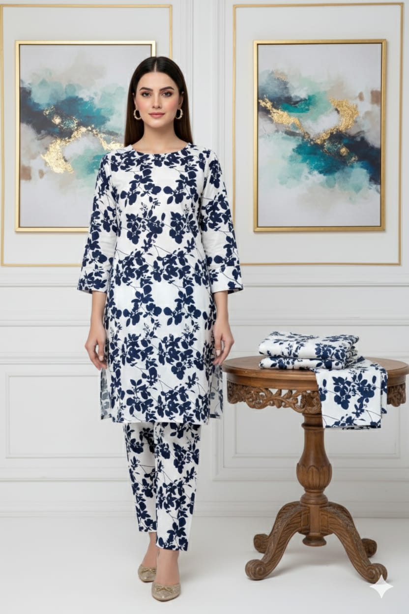 🌿 2 Piece Lawn Digital Print Suit Design LS639