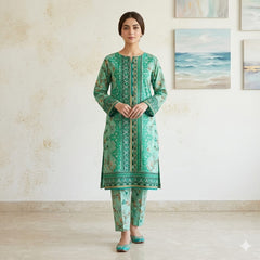 🌿 2 Piece Lawn Digital Print Suit Design LS660