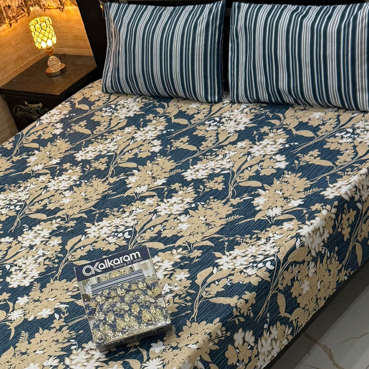 3PCS KING COTTON BED SHEET  B-838
