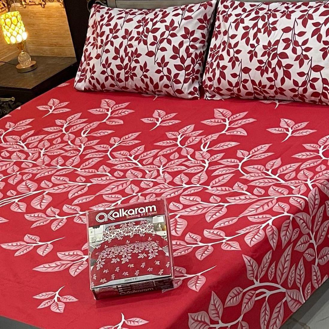 3PCS KING COTTON BED SHEET  B-8575