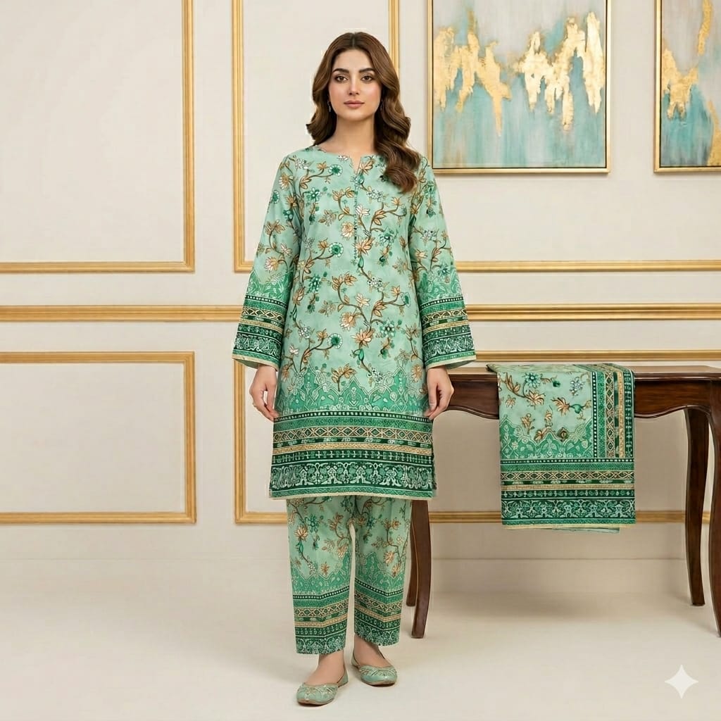 2 Piece – Lawn Digital Print Suit Design LS249