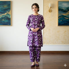 2 Piece  Lawn Digital Print Suit Design LS218