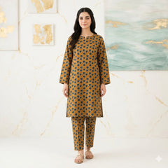 2 Piece LawnDigital  Print Suit Design LS199 – Elegant Ladies Summer Collection | Soft & Breathable Cotton Fabric
