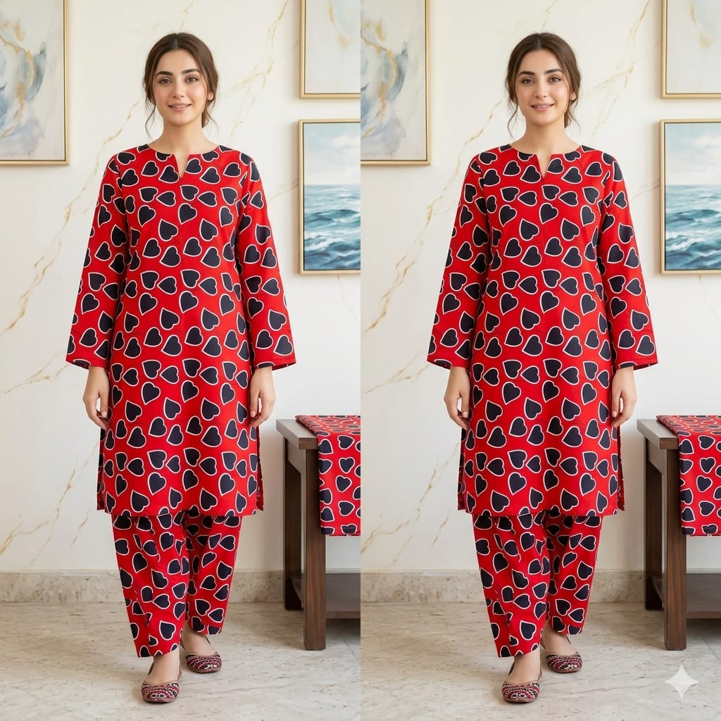 2 Piece LawnDigital  Print Suit Design LS201 – Premium Ladies Summer Wear | Soft & Breathable Cotton Fabric